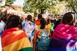 Menschen auf der Hamburg Pride